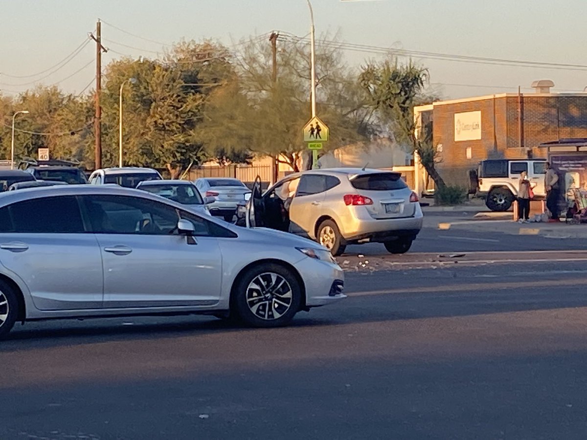 Doing a story on Indian School & 67th Ave being one of the most dangerous intersections in #phoenix… when there was another crash. The latest on what the city is doing to combat traffic fatalities coming up at 6. @azfamily