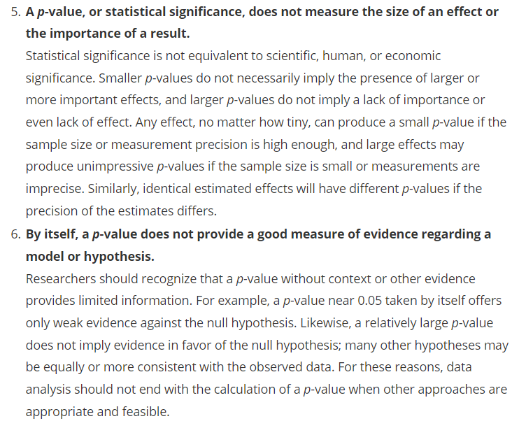 COVID-denying doctors: if a result isn't statistically significant, it's not real. The American Statistical Association in 2016: never, ever, ever use statistical significance this way. You're hurting us. Please stop. amstat.tandfonline.com/doi/full/10.10…