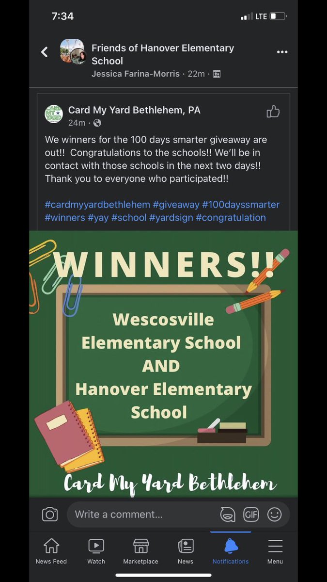 HanoverBASD's tweet photo. We won!! Thanks to everyone that voted! Can’t wait to display our sign on the 100th day of school 💯 🏫 #BuildingBethlehem #HanoverHawks @BethlehemAreaSD https://t.co/CXkoe1Te3b