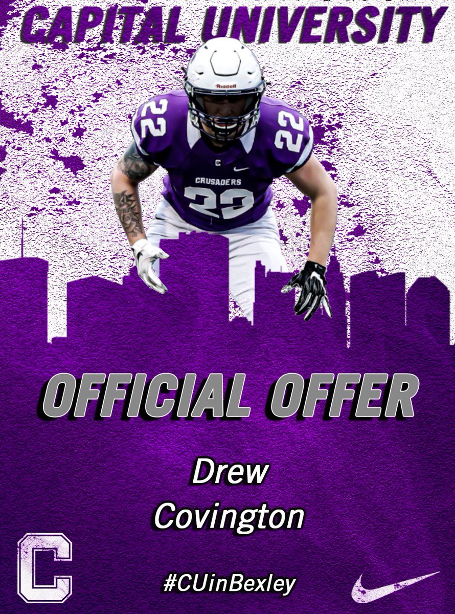 DrewCovington12's tweet photo. After a great visit I’m blessed to say I’ve received an offer from Capital University @CoachJBlack1 @CoachFoos https://t.co/Fn8yT3cQZ6