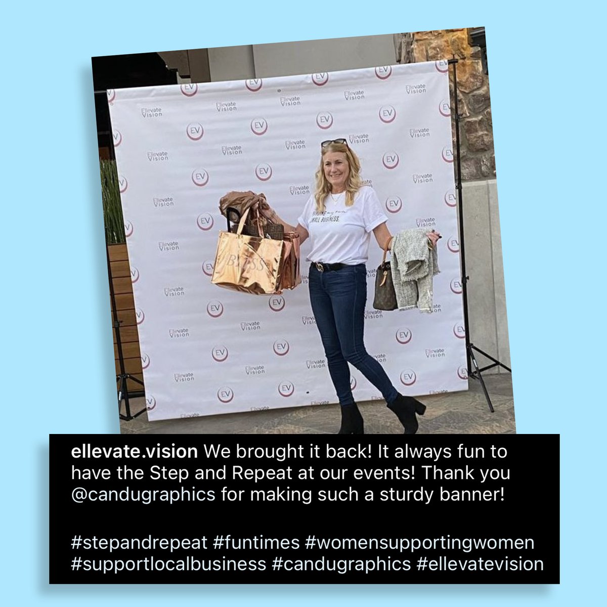 Candu_Graphics's tweet image. Thank you Ellevate Vision for the shout-out! We were more than happy to help with printing your Step and Repeat banner 😃

If you need banners printed for an event, we can help! 👍
.
.
.
#PrintShop #StepAndRepeatBanner #Banner #WestlakeVillage #AgouraHills