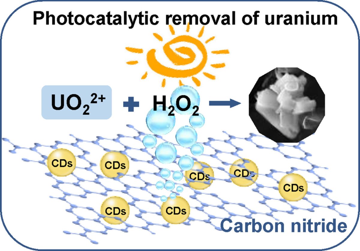 #CarbonDots and #CarbonNitride composite for #photocatalytic removal of #uranium under air atmosphere. @ELSchemistry 
Read it: sciencedirect.com/science/articl…