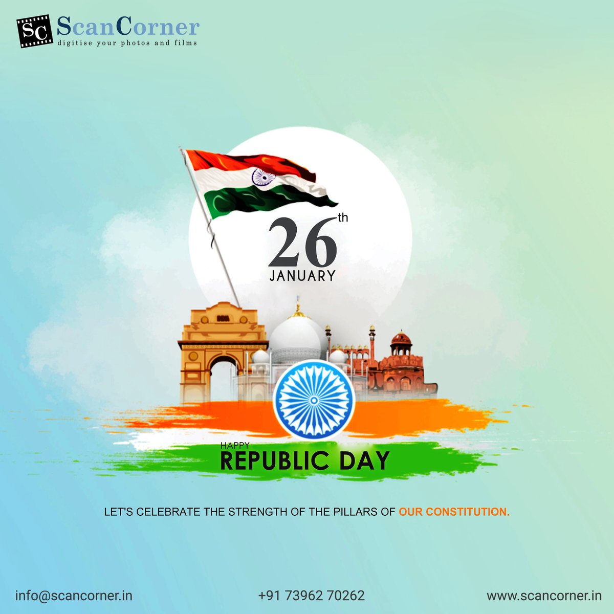 ScanCorner's tweet image. Let us remember and feel proud of the rich heritage and culture of our country. Happy Republic Day!

#republicday #india #happyrepublicday #26january #republicdayindia #jaihind #indianrepublicday
