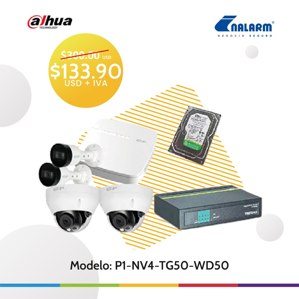 inalarm's tweet photo. Súper precio en Paquete IP 4CH, solo por tiempo limitado. De venta en nuestra tienda en línea: https://t.co/HzkpgPNsSV. https://t.co/hEb8h313bv