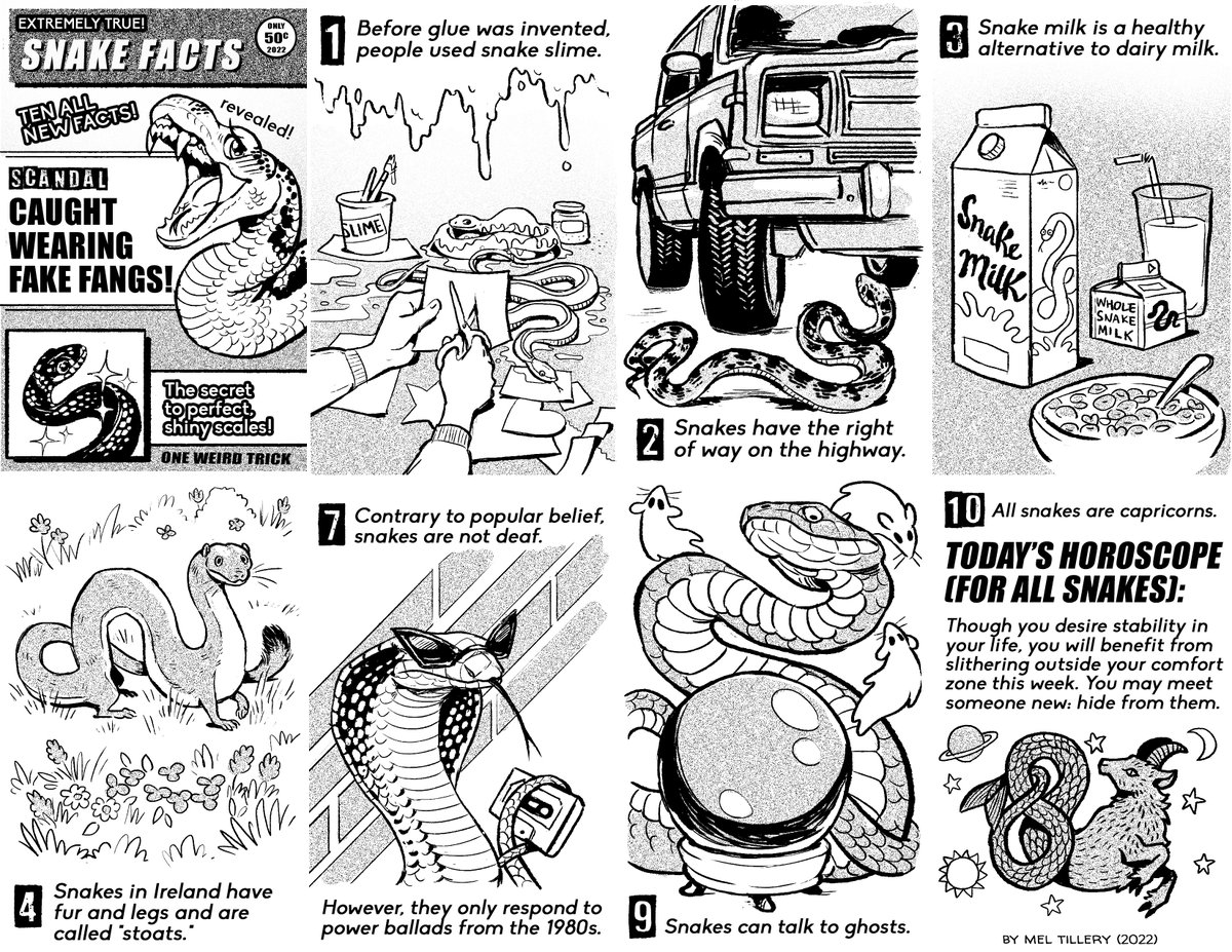 A #zine about #snakes (printable version will go up on my website soon!)