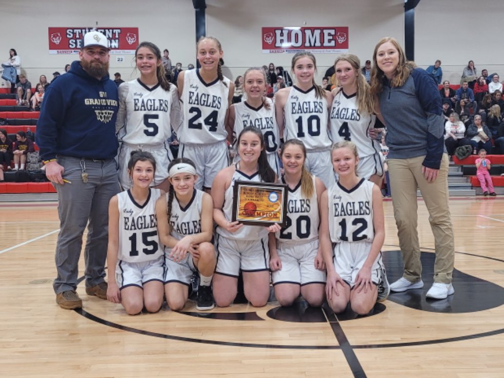 Area 2 Champs are the Grandview Lady Eagles! These girls have worked so hard for this! Let’s stay focused and keep working hard! The Lady Eagles are State Sectional Tournament Bound. <a href="/GrandviewES/">Grandview School</a> <a href="/GVAthleticDept/">Grandview Athletics</a>