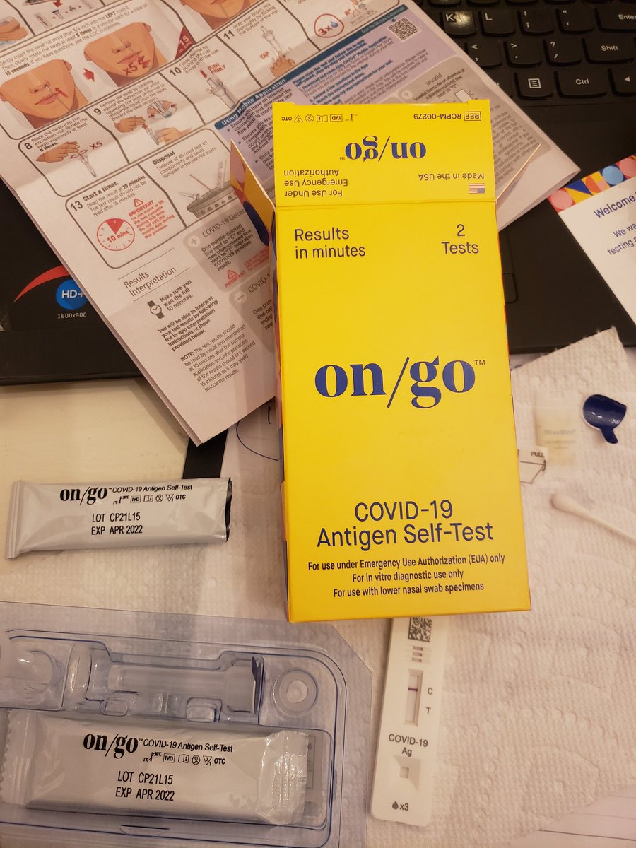 OfficialJuliJay's tweet photo. Feeling like a mini-scientist w/ my 1st Covid antigen at-home test kit! If you haven't done one yet, here's an example of what they look like. Happy to be Negative! 👍🙌 Thanks @intrivo! Be safe! #CovidTesting #Covid_19 #COVID @ https://t.co/cfRufQdnbB