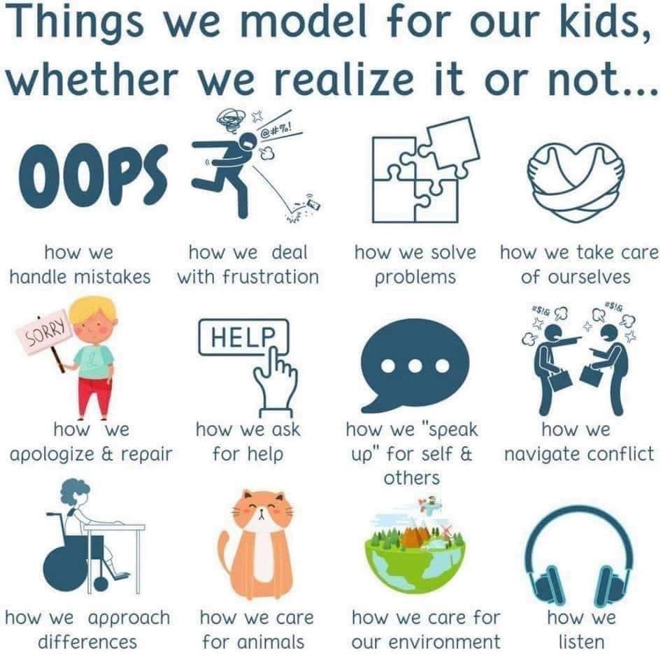 Nelsons3s's tweet image. This is so important to think about as we go about our days around America’s future! Everything we do, big and small, communicates/models how they are going to handle situations now and in the future! #SEL #educators #mnedchat