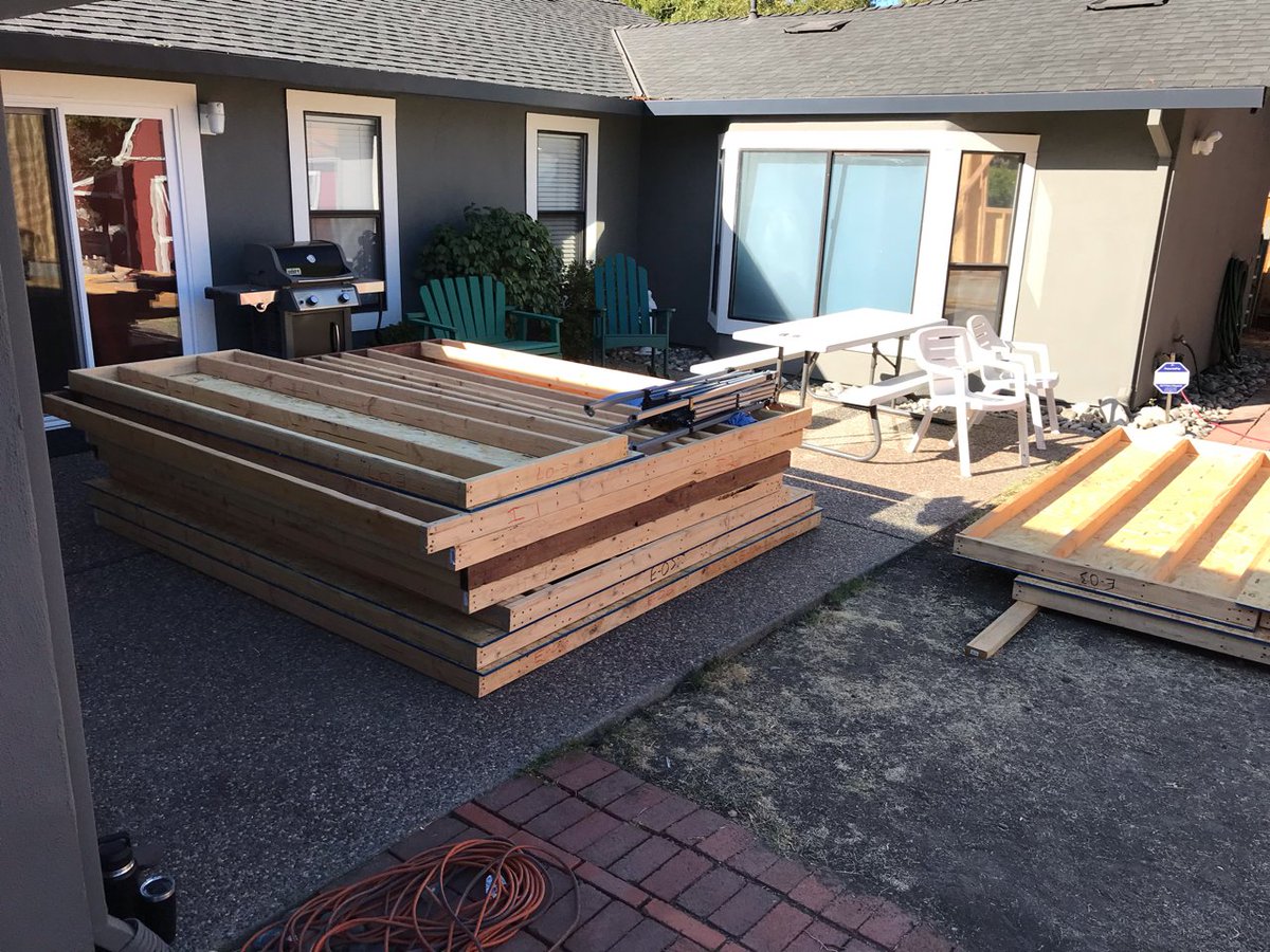 jumpstartadu's tweet photo. @AbundantHousing We are focused on prefabricated panel kits that conform to title 24/UBC codes of the local jurisdiction.  In short, same as a regular house.  Active build. @BackyardHomePro #prefabadu https://t.co/CcLWr5ZgeW