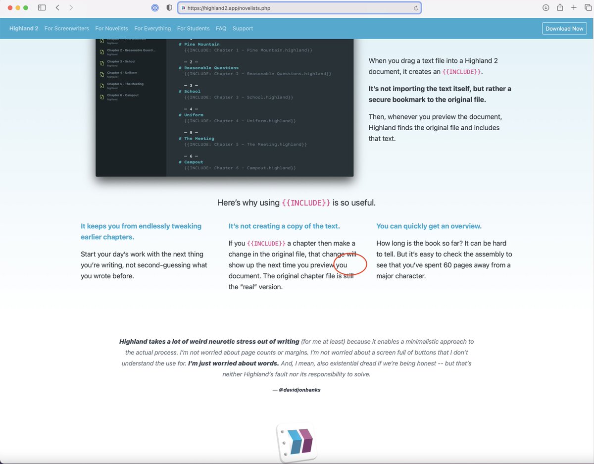 LeslieBerlinSV's tweet photo. @johnaugust Tiny typo on your Highland site--"you" for "your" https://t.co/3jEydCkJYa