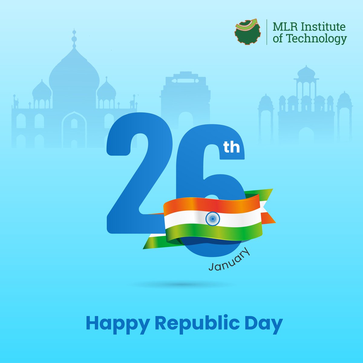 mlritin's tweet photo. Team MLR Institute of Technology wishes you a very Happy Republic Day! #MLRIT  #RepublicDay https://t.co/GbmkPJVMZC