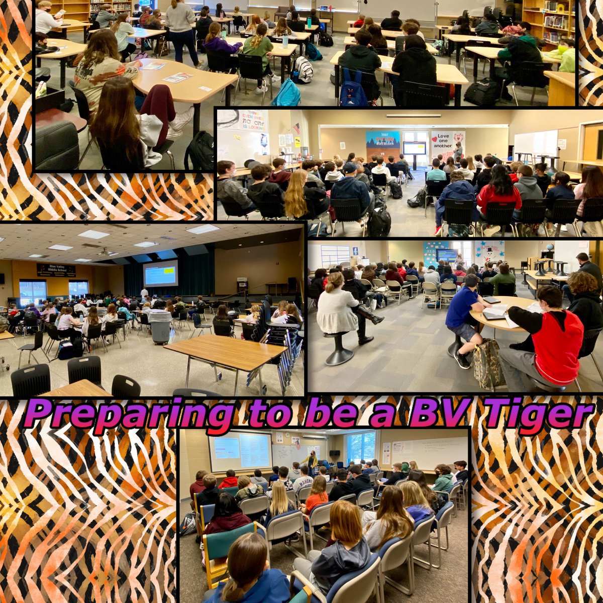 BVHS counselors presented enrollment info to BVM 8th graders today.  Ready for the opportunities ahead!