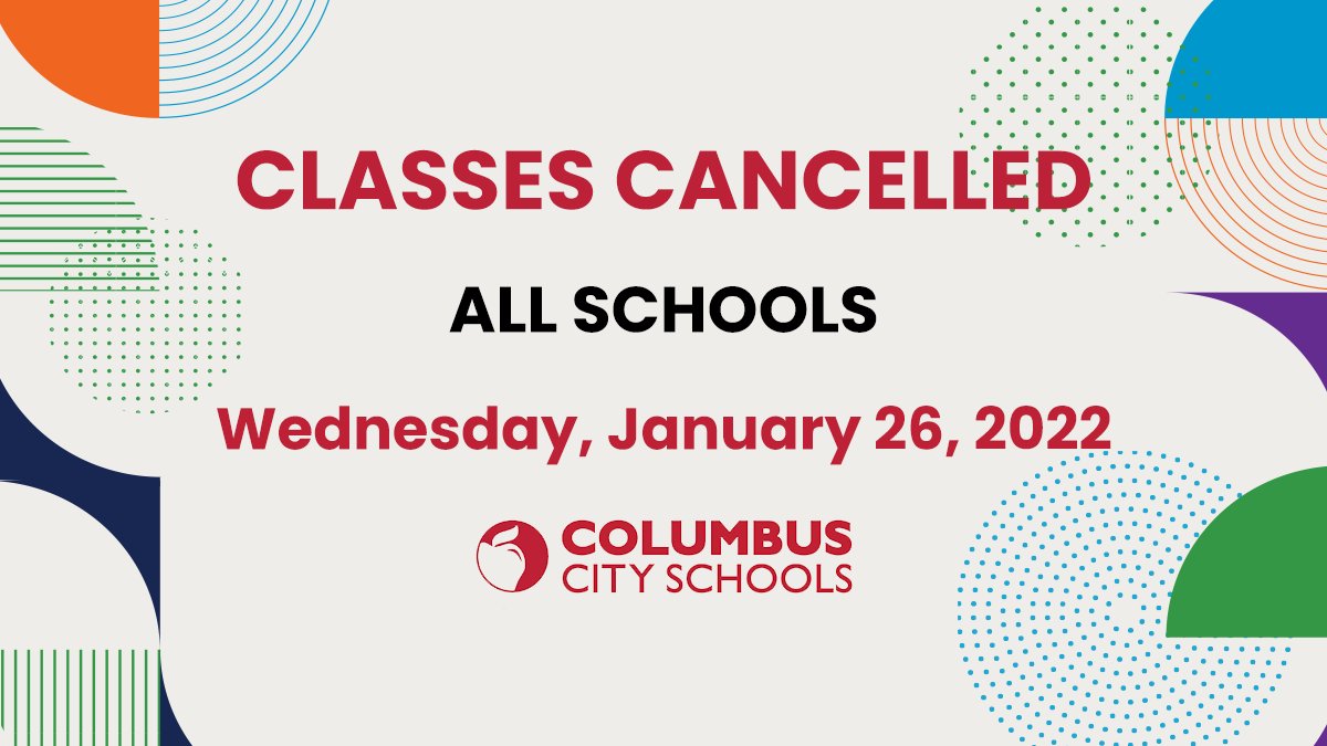 ColsCitySchools's tweet image. NEWS: due to an increased number of transportation absences and forecasted cold morning temperatures, all classes are cancelled tomorrow. There will be NO remote or in-person instruction on Wednesday. All athletic and extracurricular activities are also cancelled. #OurCCCS