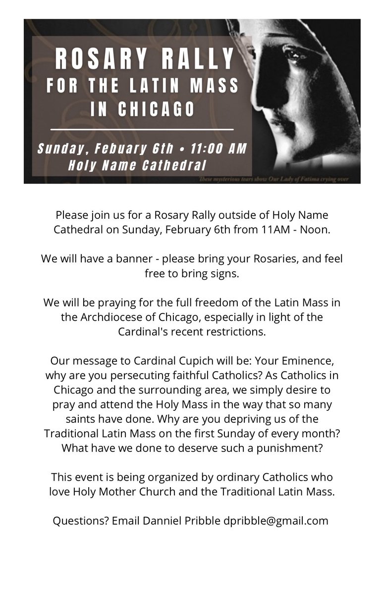 MaterDolorosa92's tweet photo. @TaylorRMarshall https://t.co/TNnoJPnt4j Planning an even bigger one the day the restrictions will take place. Please share! https://t.co/3SGPHHazEt