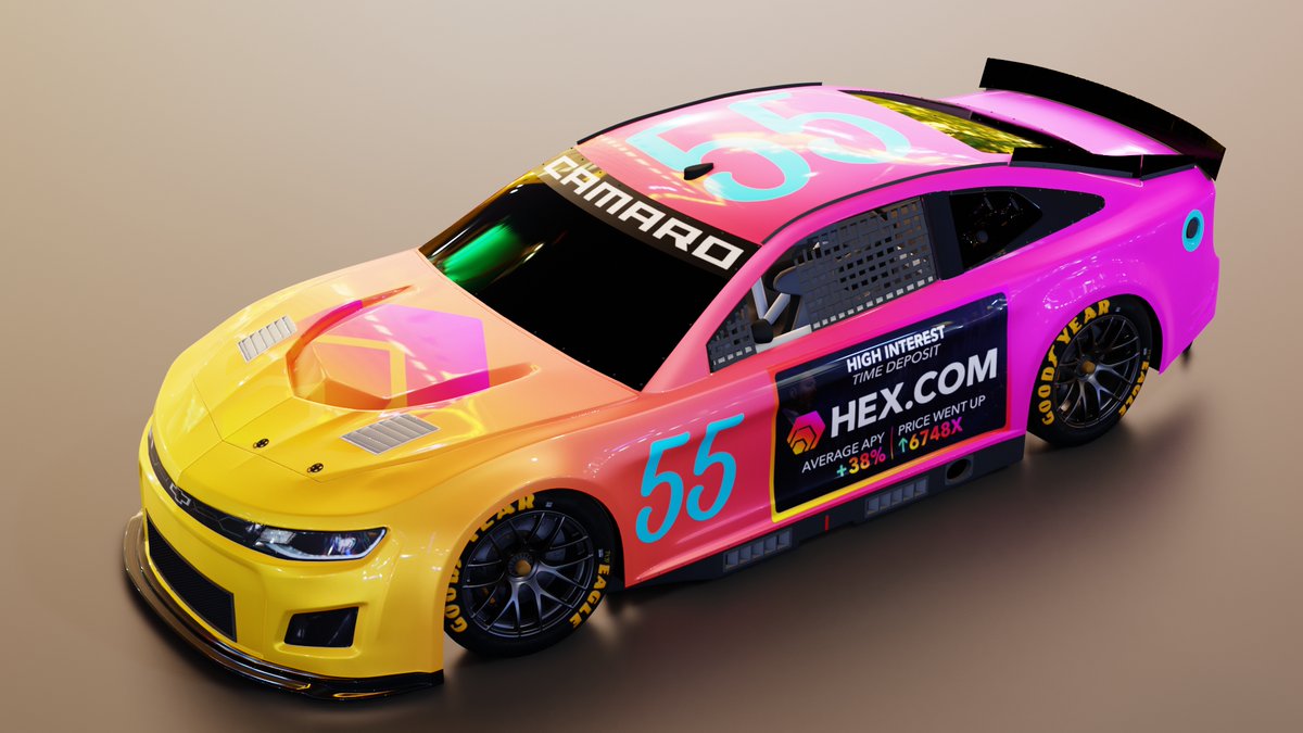 FullyCroisened's tweet photo. Latest brainstorm render for #hex Nascar, share your ideas on the thread that .@MotleyInvestor has going... https://t.co/0EURZw7D1k
