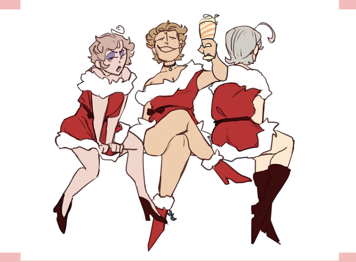 ohmeohmei's tweet photo. Three holiday beauties @KomaoArt @NiL_draws
Just realized I never posted this :^) #OSRP #OpenSeasRP https://t.co/Ay0jYIe2gV