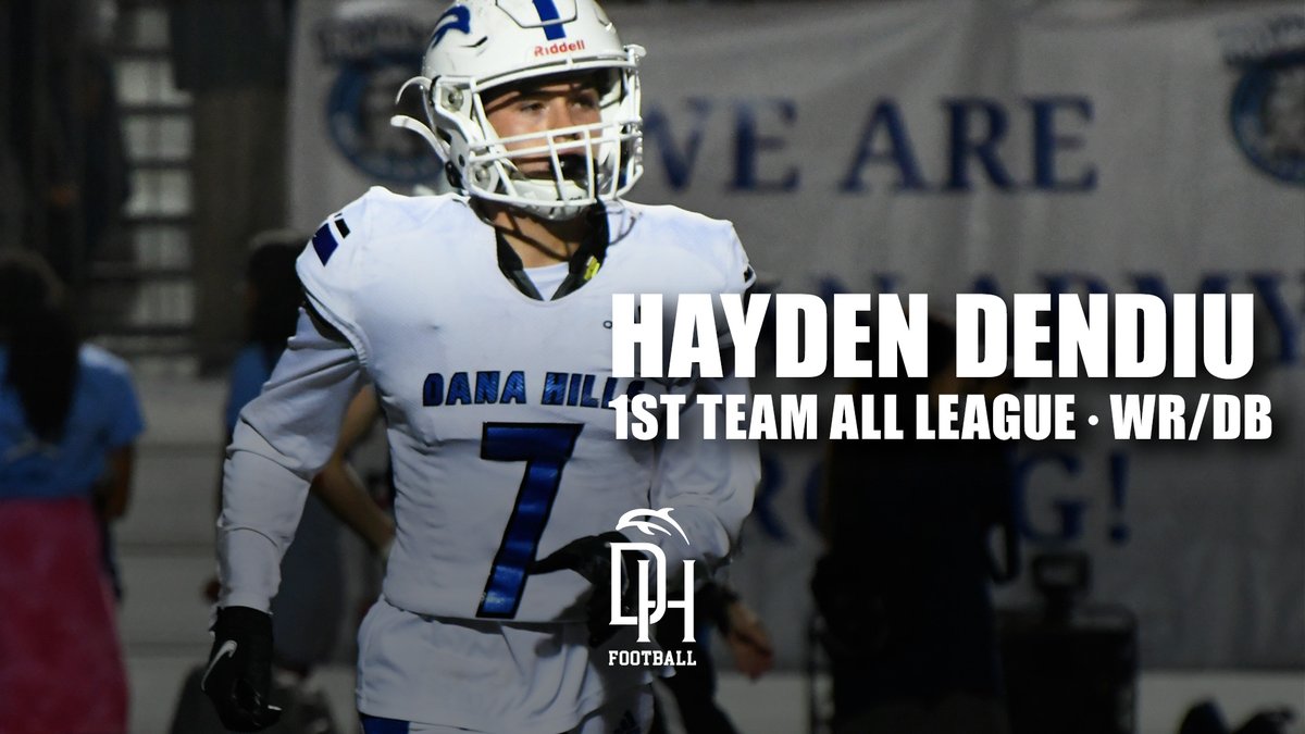 Our standout 1st Team All League WR/DB....Hayden Dendiu!!  Productivity on both sides of the ball!!