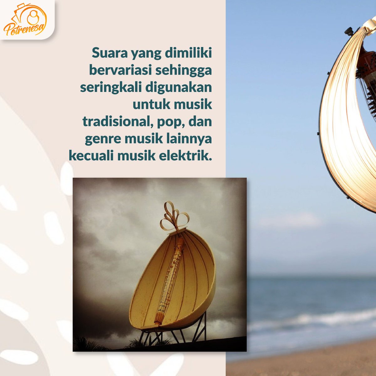 potrenesa's tweet photo. SASANDO - Alat musik tradisional, di buat dari hasil kebudayaan masyakarat lokal hingga dikenal sampai MANCANEGARA! Wow kerennnn 😍
#Potrenesa #Kebudayaan #AlatMusikTradisional #Sasando https://t.co/TLJfHiMfiL