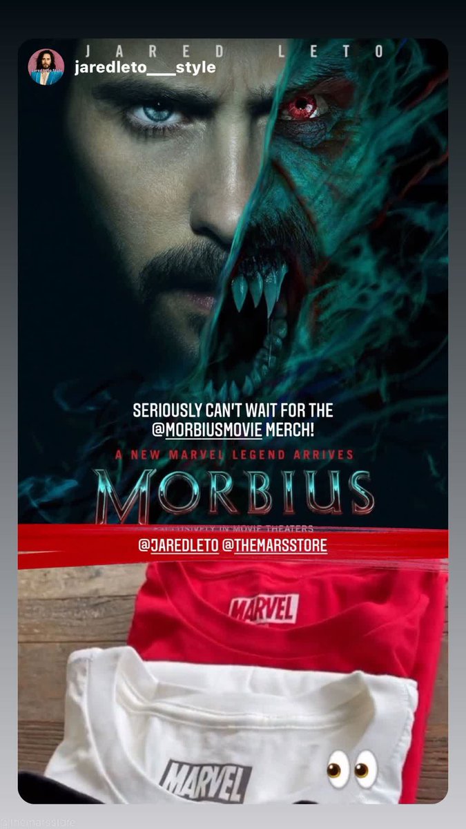 30FUMars's tweet photo. #MorbiusIsComing 🪄🐇
#MorbiusLove 🖤 @jaredleto_style
#EchelonLove @MorbiusMovie
#MCU #Morbius #JaredLeto
#Marvel #Spiderman
SIGN UP here for #MorbiusMerch
‼🧛♂️🦇‼🕙 @JaredLeto
https://t.co/XMP1nwspVi https://t.co/wFPcNgF2dK