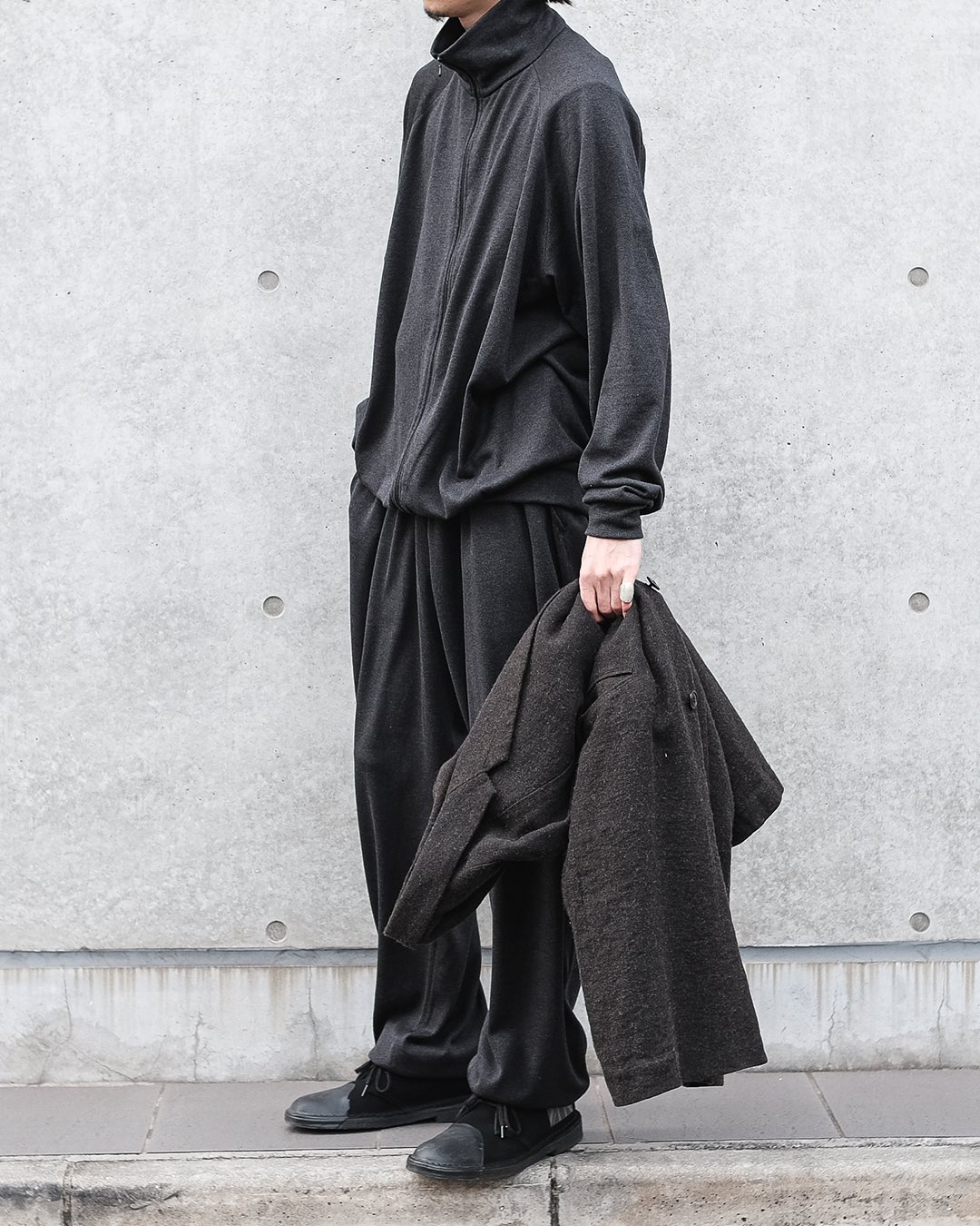 COMOLI 22SS シルクトラックニットジャケット