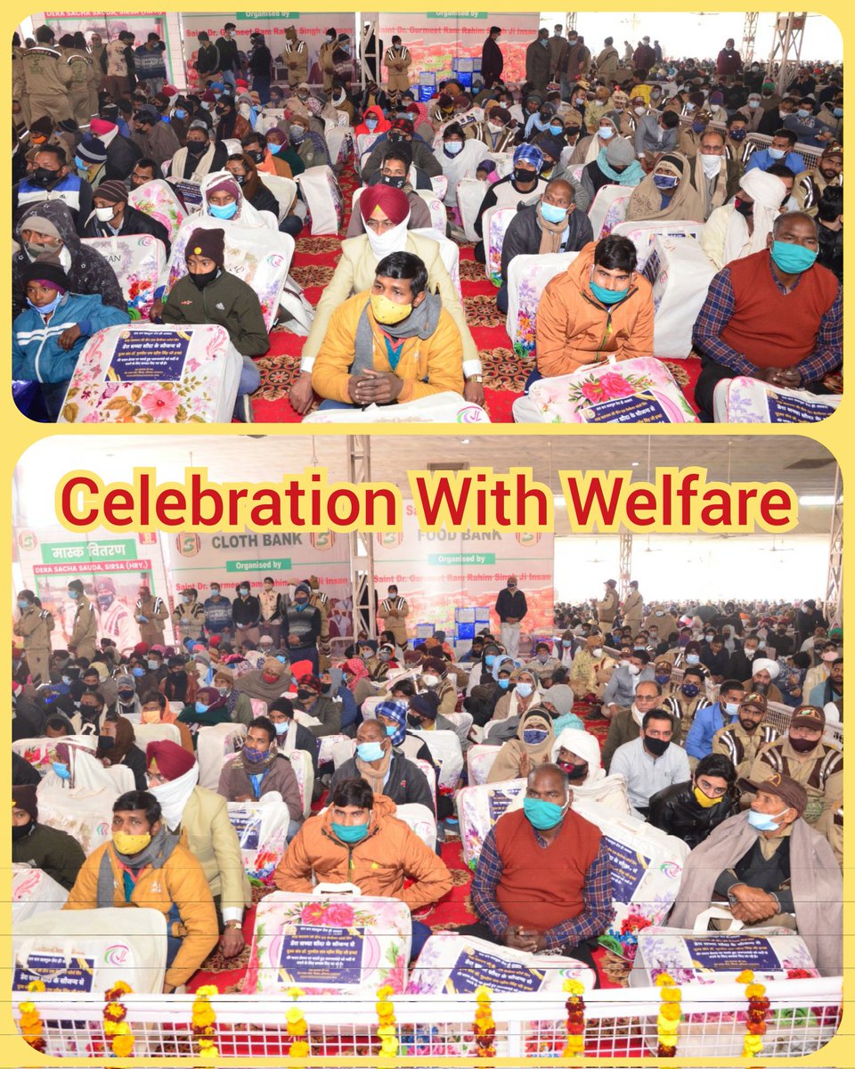 Rajnees87860155's tweet photo. #DedicatedToHumanity 
In 8th pious letter, His Holiness,St Dr.@Gurmeetramrahim ji, initiated new welfare work of providing free treatment to orphans &amp; giving them food items. Living by example, Guruji distributed 25 food kits on the same day to these children. 
@derasachasauda https://t.co/42wPRD74f0