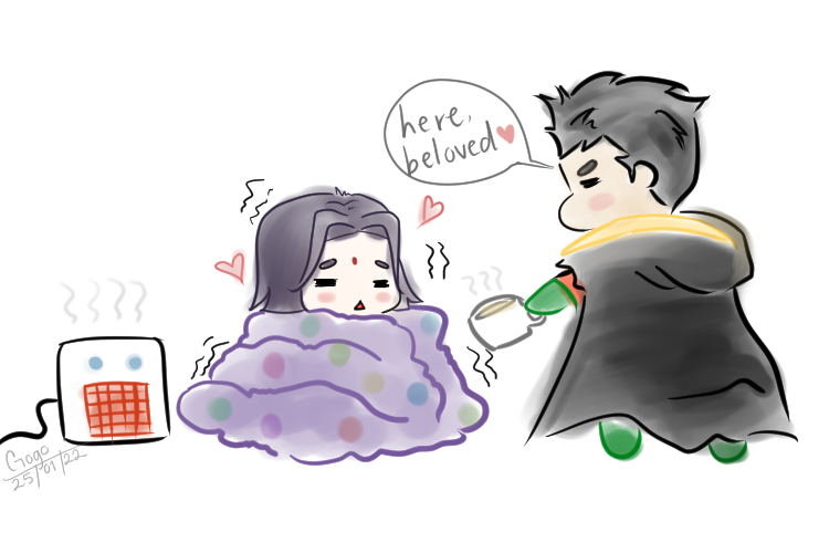 Gogo40830486's tweet photo. Raven no disfruta nada el frío y Damian lo sabe, por ello se encarga de se sienta cómoda en esos momentos . ♡

#damirae
#Raven
#DamianWayne 
#demonbirds
#fanart https://t.co/TAImR5AEy1