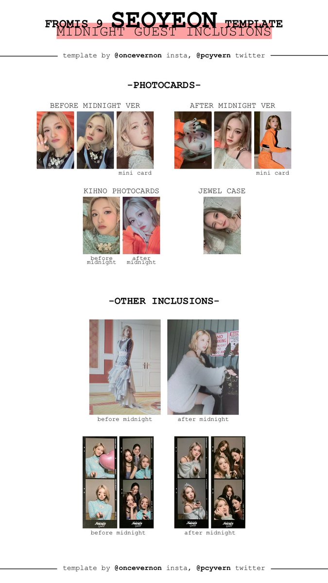 fromis_9 midnight guest album inclusions templates with all