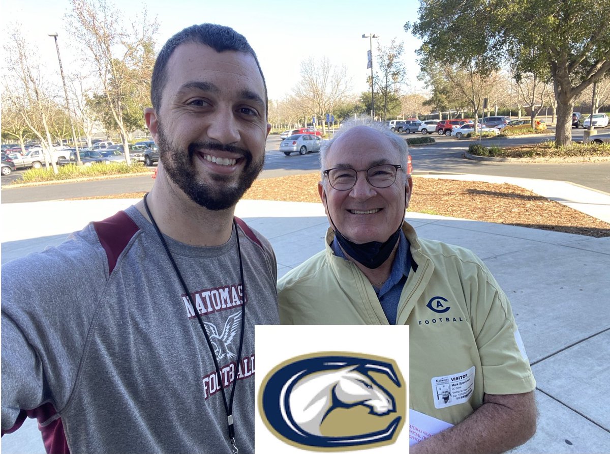 #WESOAR Big thanks to <a href="/UCDfootball/">UC Davis Football</a> and <a href="/MarkSpeckman/">Mark Speckman</a> for stopping by to recruit Natomas High! Great coach and great local college program!  #GoAggies #GoNighthawks <a href="/MekheiB/">Mekhei Byrd</a> <a href="/Michael79217358/">Michael “UNO”Hendricks ®</a>