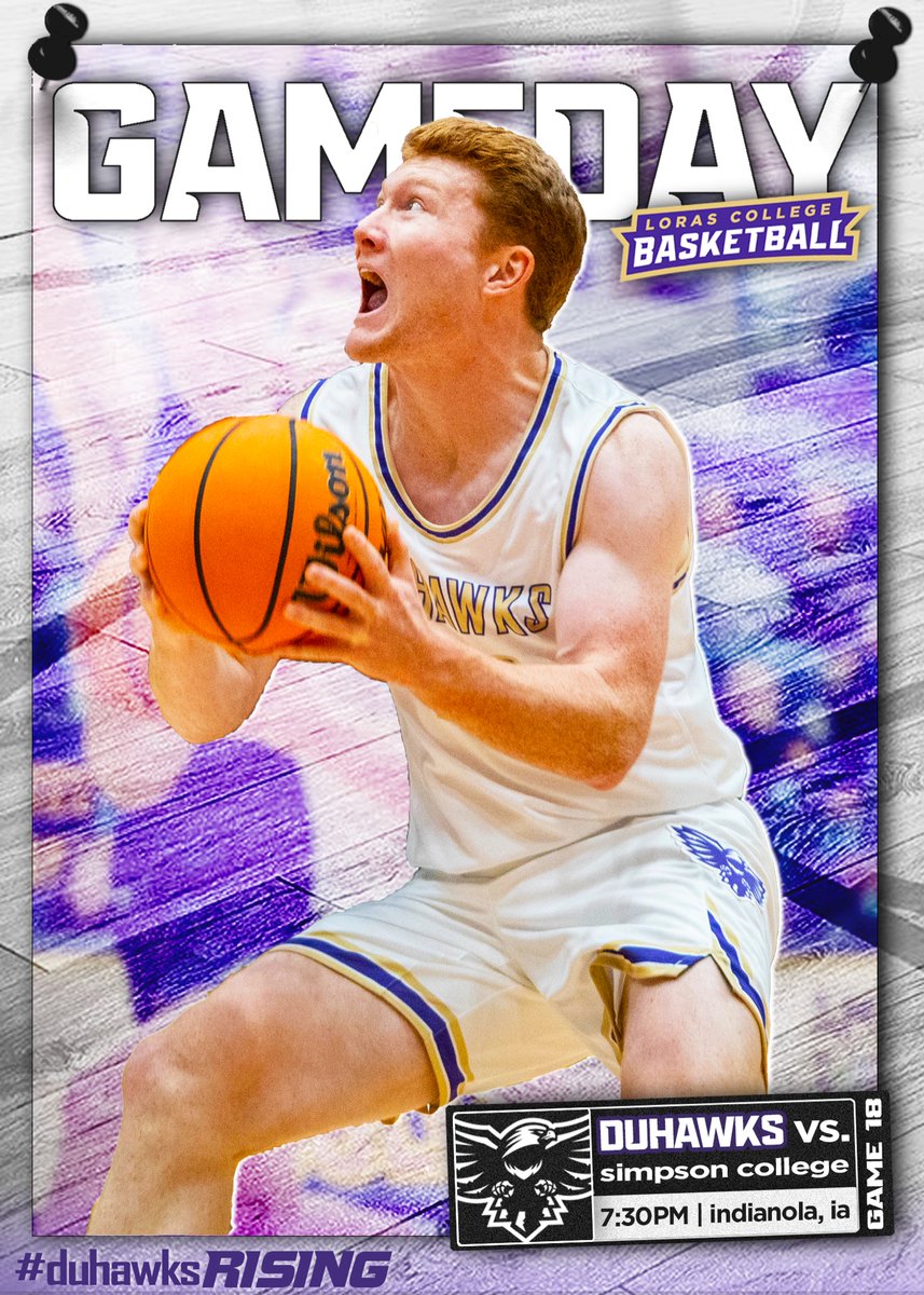 🏀 Go Time | Game 18‼️

📍 - Indianola, IA 
🆚 - Simpson College  
⏰ - 7:30pm
🔗 - team1sports.com/simpson/?B=339…

#duhawksrising