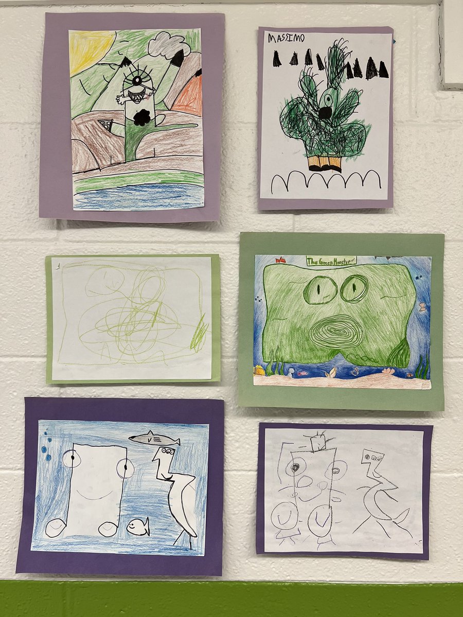 msmeyerart's tweet photo. Kindergarten & 8th Grade completed a collaborative project #TheMonsterProject inspired by @letsmakemonster! First, kindergarteners created a monster using their imagination. Then, 8th graders reimagined their monsters & turned them into new works of art! ๐ https://t.co/NcFDwpMMBQ