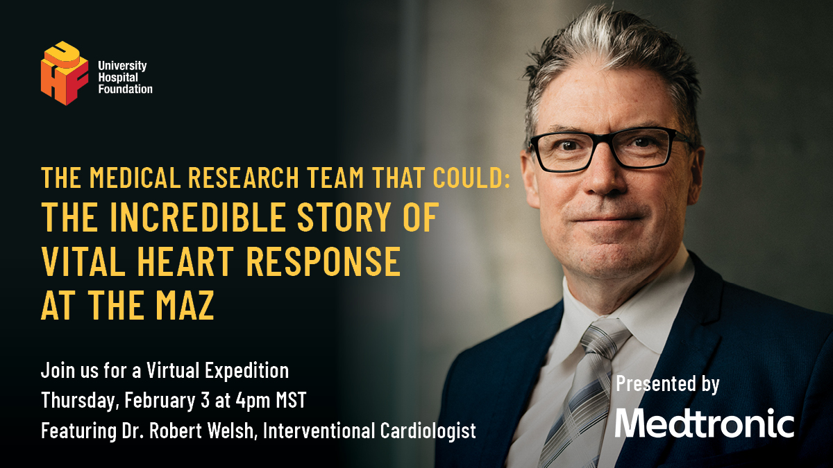 GiveToUHF's tweet photo. Donโt miss our complimentary #VirtualExpedition, presented by @MedtronicCA!
Featuring Dr. Robert Welsh, this expedition takes you on the journey of how #cardiaccare was revolutionized with the creation of the #VitalHeartResponse program.
Register today: https://t.co/P48o8zMb0r https://t.co/NeGLpWHYBK