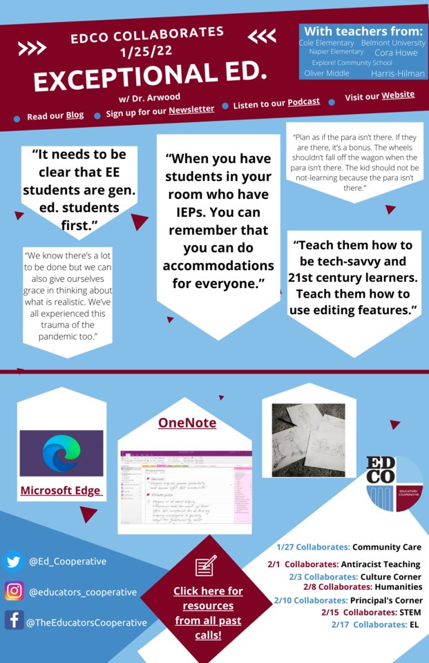 Ed_Cooperative's tweet photo. “It needs to be clear that EE students are gen. ed. students first.” #EducatorsCooperative #ForTeachersByTeachers #EdCoWorks #NashvilleSchools #TNEducation https://t.co/2uqe3K0wmn