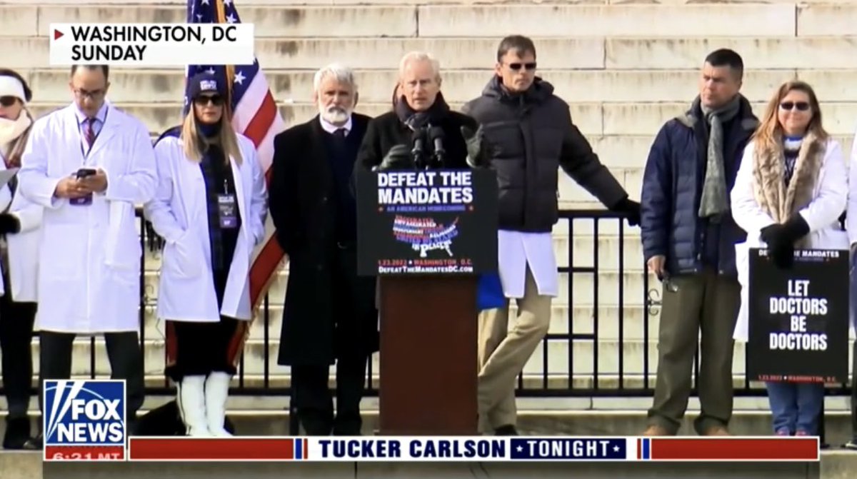 P_McCulloughMD's tweet photo. Sen. Ron Johnson joins Tucker Carlson on January 24, 2022 to discuss the conclusions of the Second Opinion Panel of physicians, scientists, and patients he convened. #EndMFP https://t.co/Nyb5fNKCcR