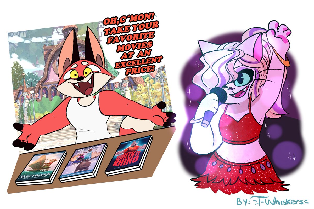 As promised, I've make some doodles of my Mao mao × Zootopia AU