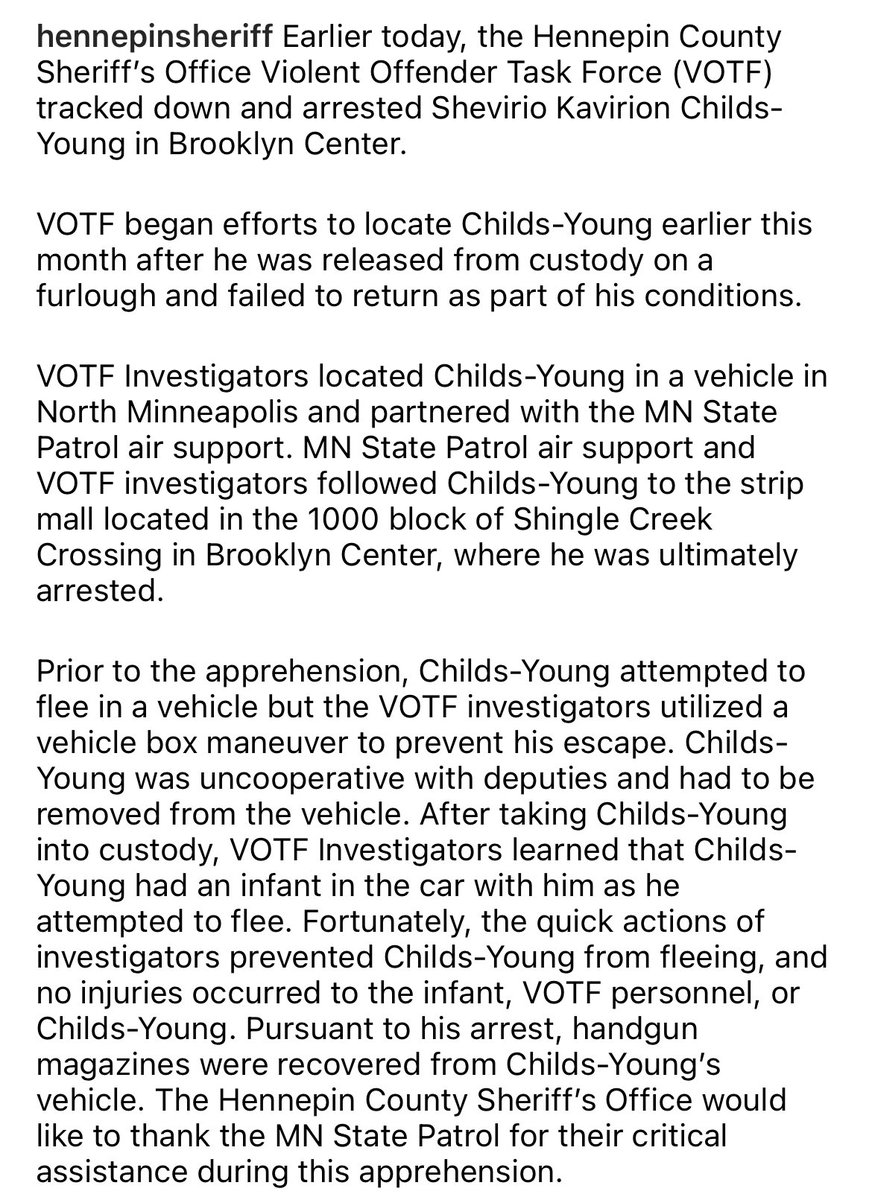 HennepinSheriff's tweet photo. Press Release: https://t.co/YtHxyGFCkp https://t.co/I2VZS8o4em