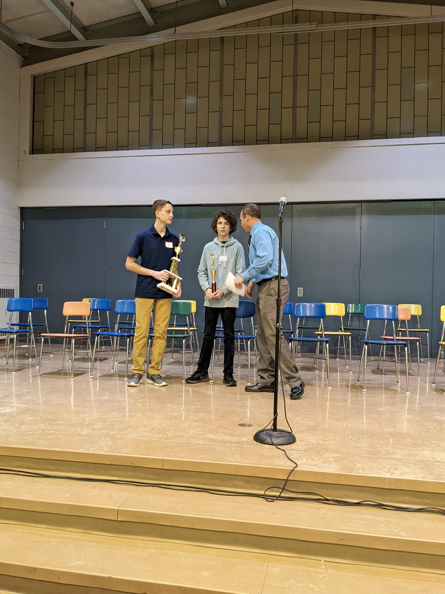 JR_evans's tweet photo. Spelling Bee Champ and Runner-up. https://t.co/pYbkJOfP6o