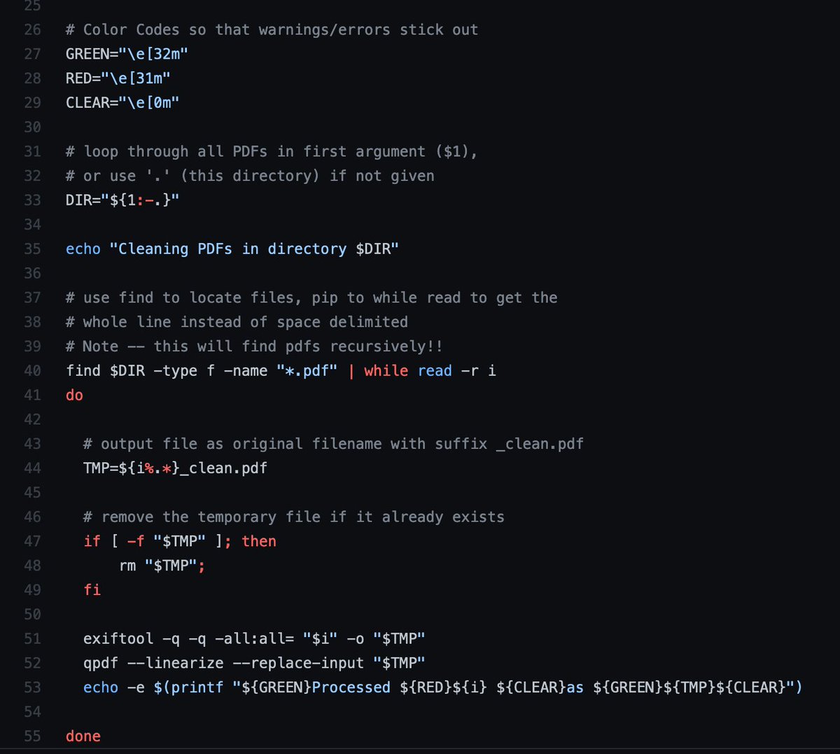 here's a shell script that recursively removes metadata from pdfs in a provided (or current) directory as described above. For mac/*nix-like computers, and you need to have qpdf and exiftool installed: https://gist.github.com/sneakers-the-rat/172e8679b824a3871decd262ed3f59c6