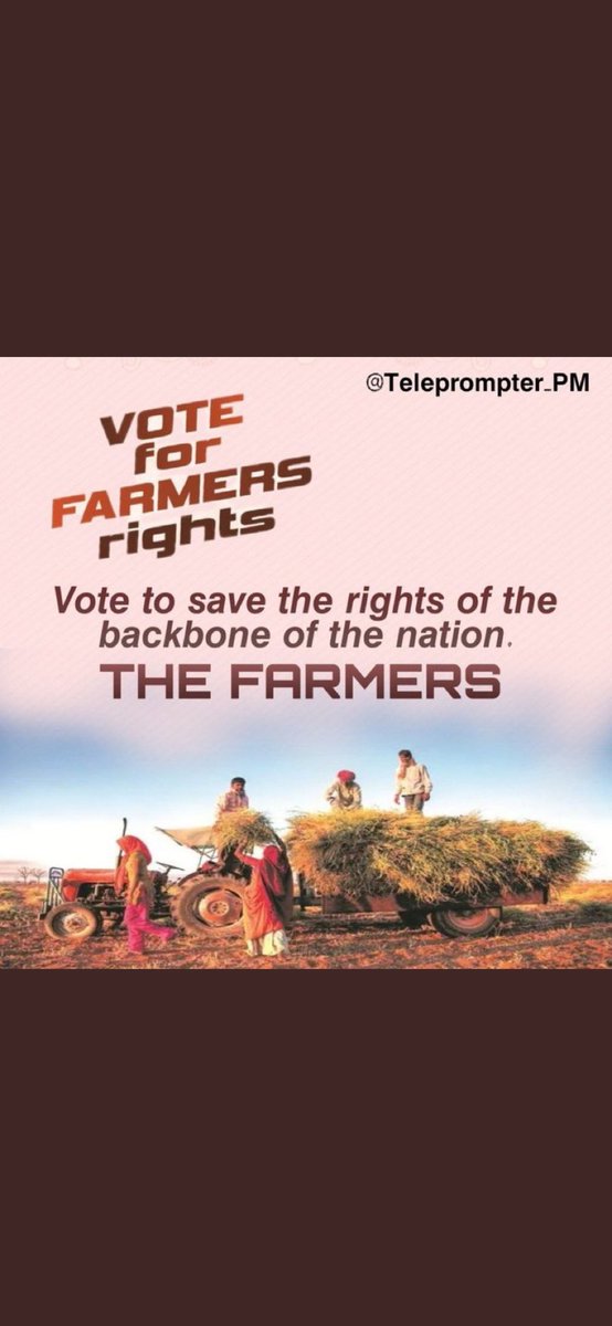 Godi media,bjp support the corporates so don't vote to bjp.
Vote for those who pledge to work for the farmers right.
#Vote4FarmersRights