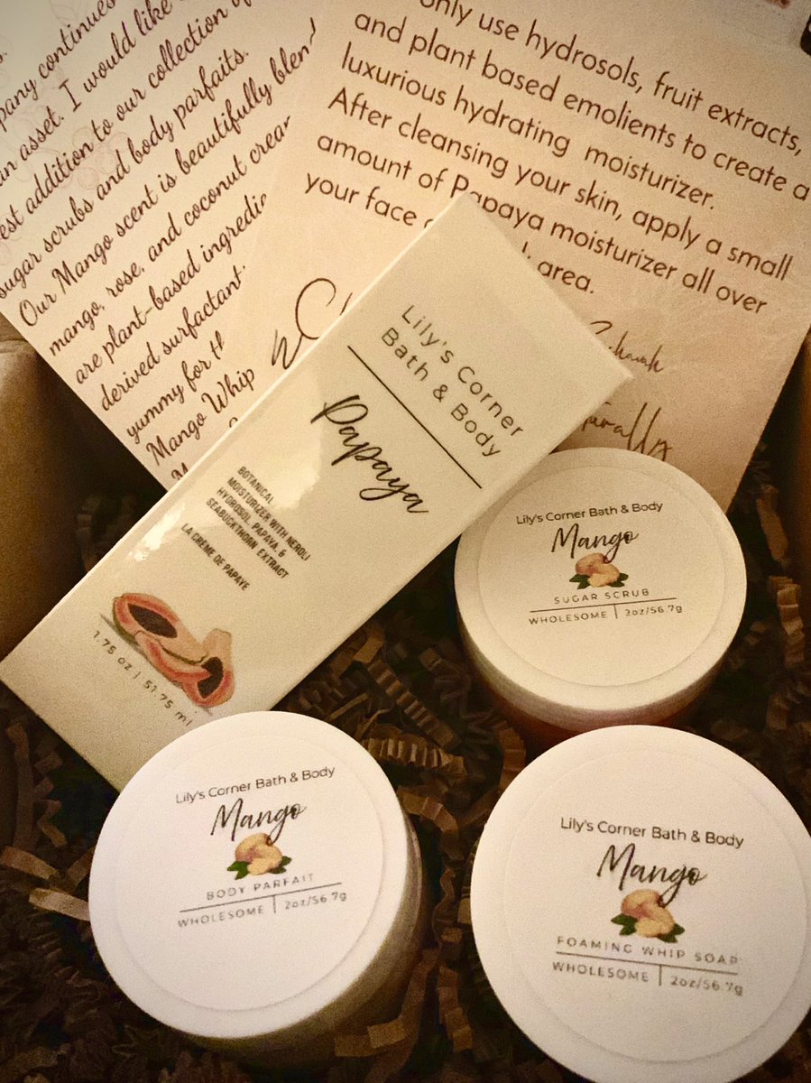 MakeupPirate's tweet photo. Look at this cute package I received from @LilysCornerBat1.  I can’t wait to try it all. 😍😍😍. Don’t forget you can use code BlendBeast to save.  I have enjoyed everything I have tried and I’m sure I will love these as well.  Also I love Mango and Papaya 😍😍😍 https://t.co/VleNg2MJiM