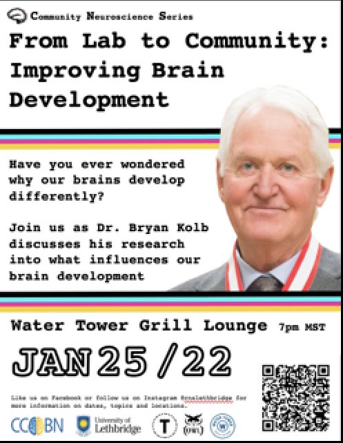 “Improving brain development” public talk by Dr Bryan Kolb as part of the Community Neuroscience Series. Amazing #scicomm delivery by Dr Kolb  from <a href="/ccbn_neuro/">CCBN</a> @UofLArtsci