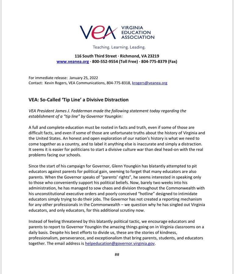 Share all of the amazing things educators are doing! <a href="/VEA4Kids/">Virginia Education Association</a>