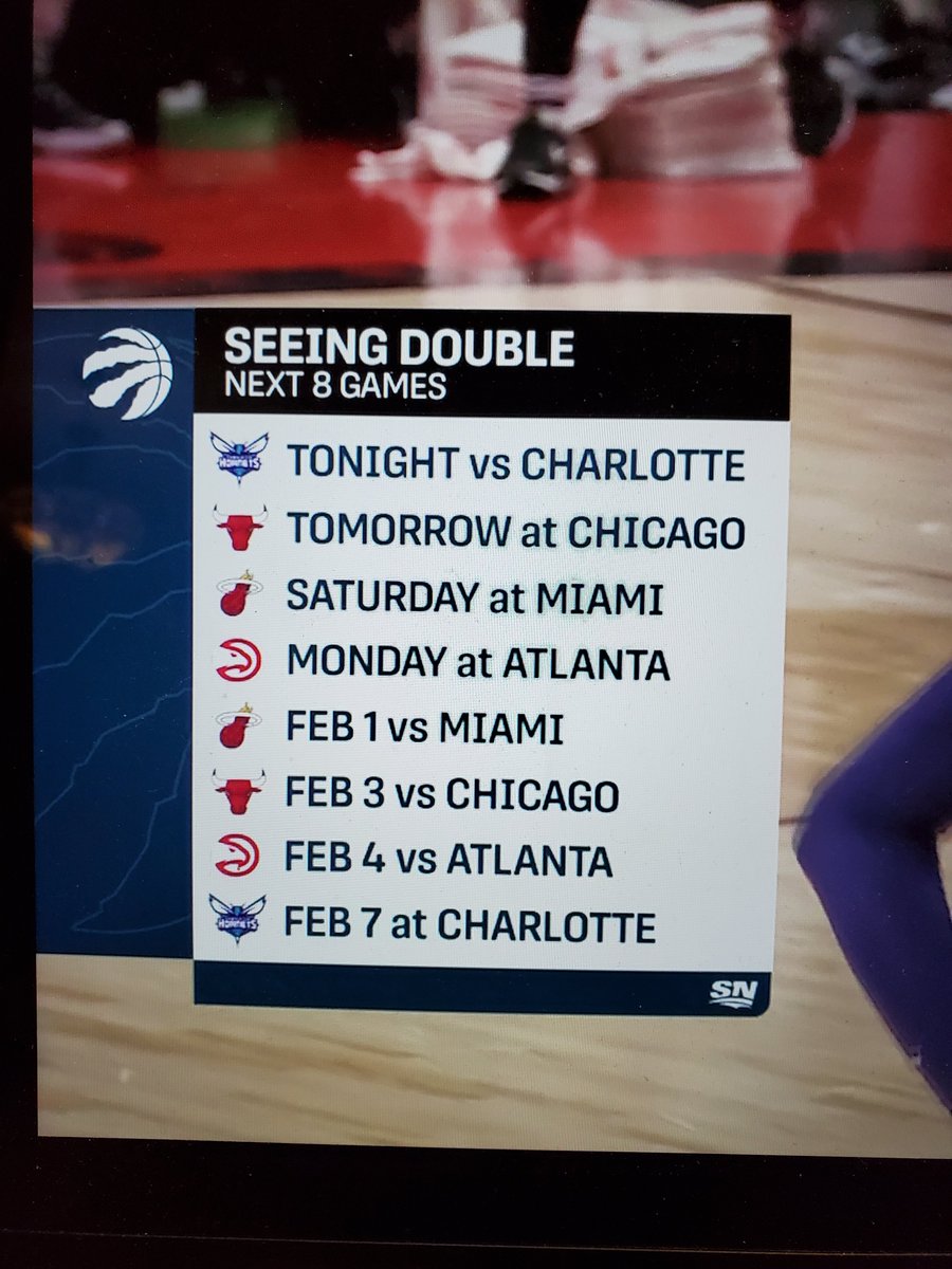 gaurangmendon's tweet photo. .@Raptors with the dub! Also, they'll be playing musical chairs with these 4 teams: https://t.co/KTZr09XZv5