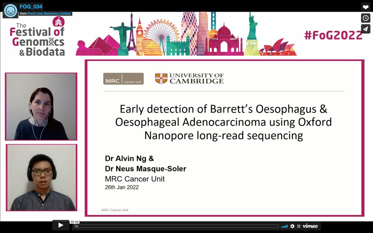 Attending #FoG2022 ? Listen to @neus_snows and I speak on @nanopore applications in Early detection for #BarrettsOesophagus& #OesophagealCancer