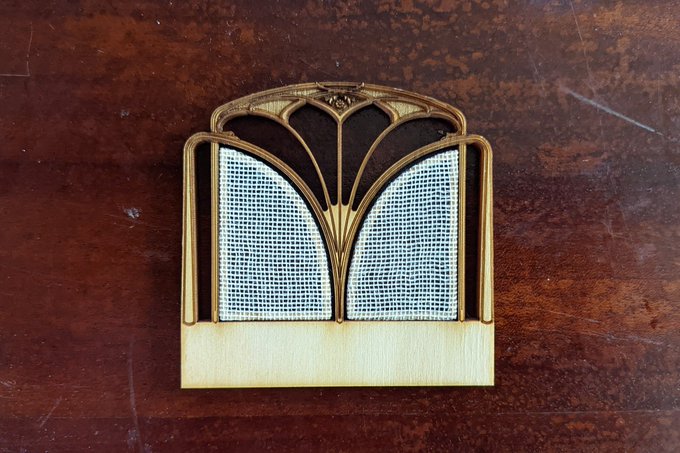 I laser cut a miniature art nouveau rattan bed head.   I think I might want it full size! https://t.<a href="/tag/mhquantum"class="tags"><span>#mhquantum</span></a>
