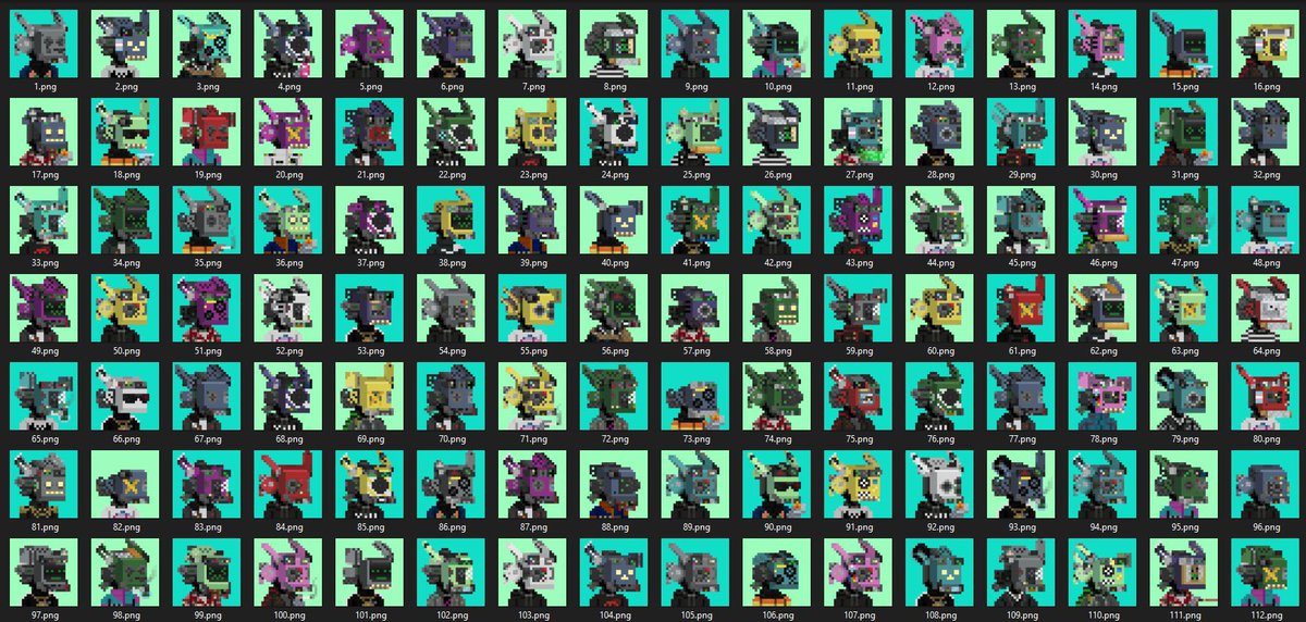 paaaaaaaaancake's tweet photo. we were the first derivative of the first generative robot pfp project. #freethebots #botis24 @WeAre24px https://t.co/CHwMgXTiUw