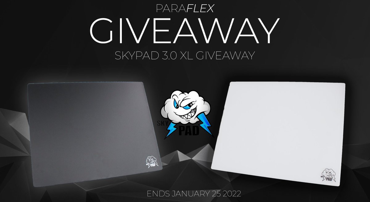 🚨Skypad XL 3.0 release giveaway!🚨

We are giving away 1x Skypad 3.0 XL🌩️. Winner chooses black or white.

To enter:
1⃣Follow <a href="/paraflexcables/">ParaflexCables</a>
2⃣Like and retweet this tweet

Giveaway ends on 25/01/22!

Skypad 3.0 XL available at: paraflexcables.com/collections/mo…