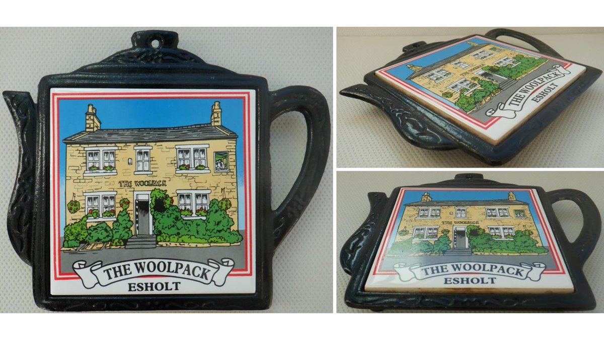 EverRotating's tweet photo. A #vintage cast iron trivet with a ceramic tile featuring The Woolpack, Esholt, Yorkshire.
π https://t.co/gFVPXm1lGj #FollowVintage #TheWoolpack #Emmerdale #VintageHome #VintageForSale https://t.co/DxBAXuu2zJ