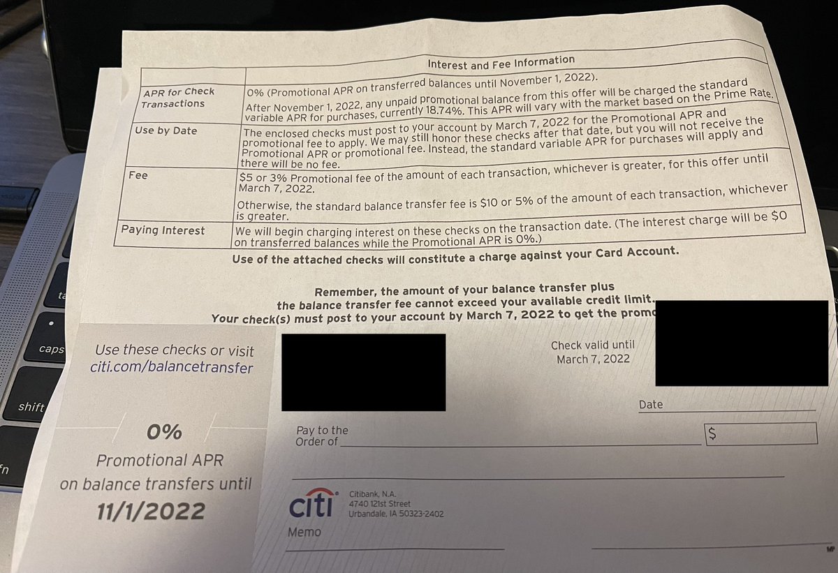 .<a href="/Citibank/">Citibank</a> sent me a spam letter with three blank credit card access checks inside. Good thing we have a shredder.