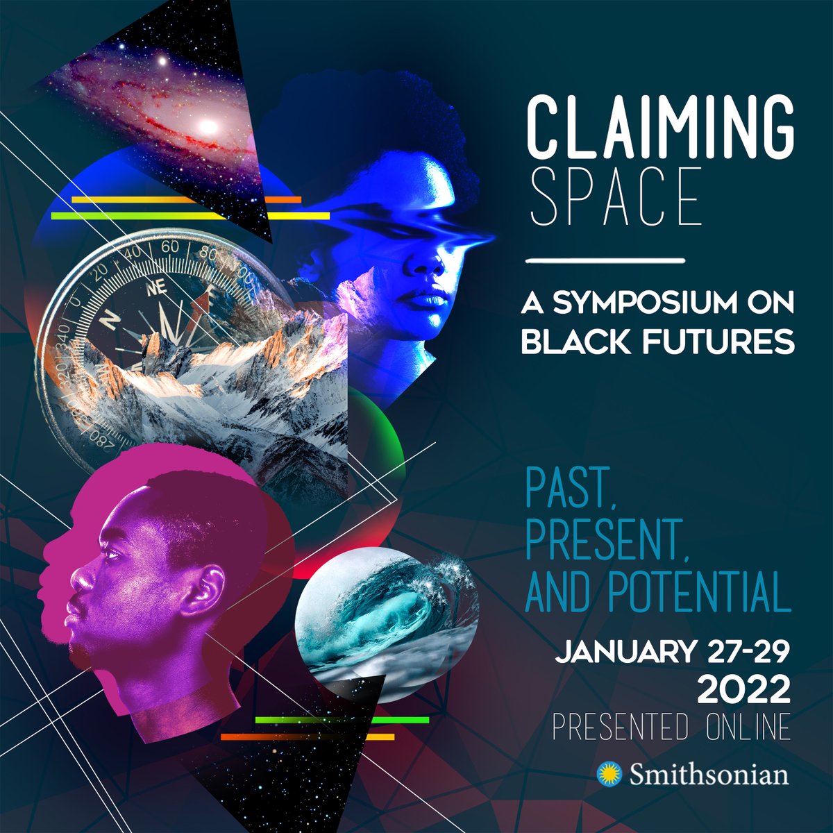 National Air and Space Museum (@airandspace) on Twitter photo Next week, join us, <a href="/NMAAHC/">Smithsonian’s NMAAHC</a>, and <a href="/si_africanart/">Smithsonian National Museum of African Art</a> for Claiming Space, a symposium exploring how Afrofuturism claims and reclaims space—in the stories we tell of the past and in the visions we imagine of the future. Presented online January 27-29. Learn more: claimingspace.si.edu Next week, join us, <a href="/NMAAHC/">Smithsonian’s NMAAHC</a>, and <a href="/si_africanart/">Smithsonian National Museum of African Art</a> for Claiming Space, a symposium exploring how Afrofuturism claims and reclaims space—in the stories we tell of the past and in the visions we imagine of the future. Presented online January 27-29. Learn more: claimingspace.si.edu
