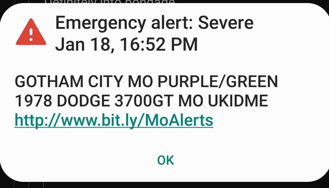 HistoryofPersia's tweet photo. Pretty sure I just got an emergency alert about the Joker https://t.co/CLSft0q3nM
